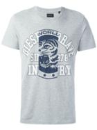 Diesel Tiger Logo Print T-shirt, Men's, Size: Xxl, Grey, Cotton
