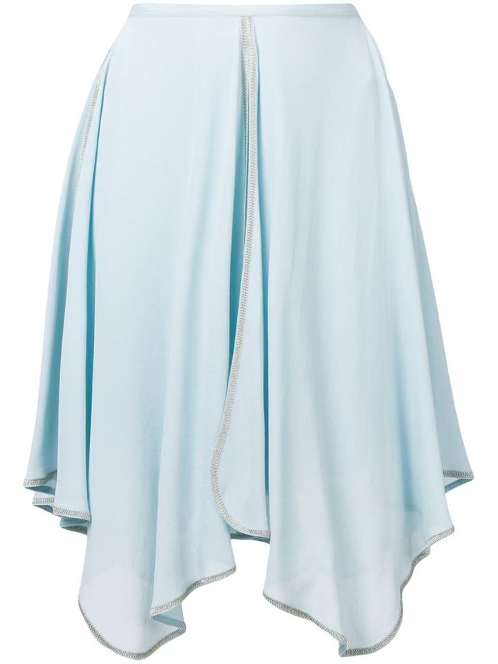 See By Chloé Uneven Draped Skirt - Blue