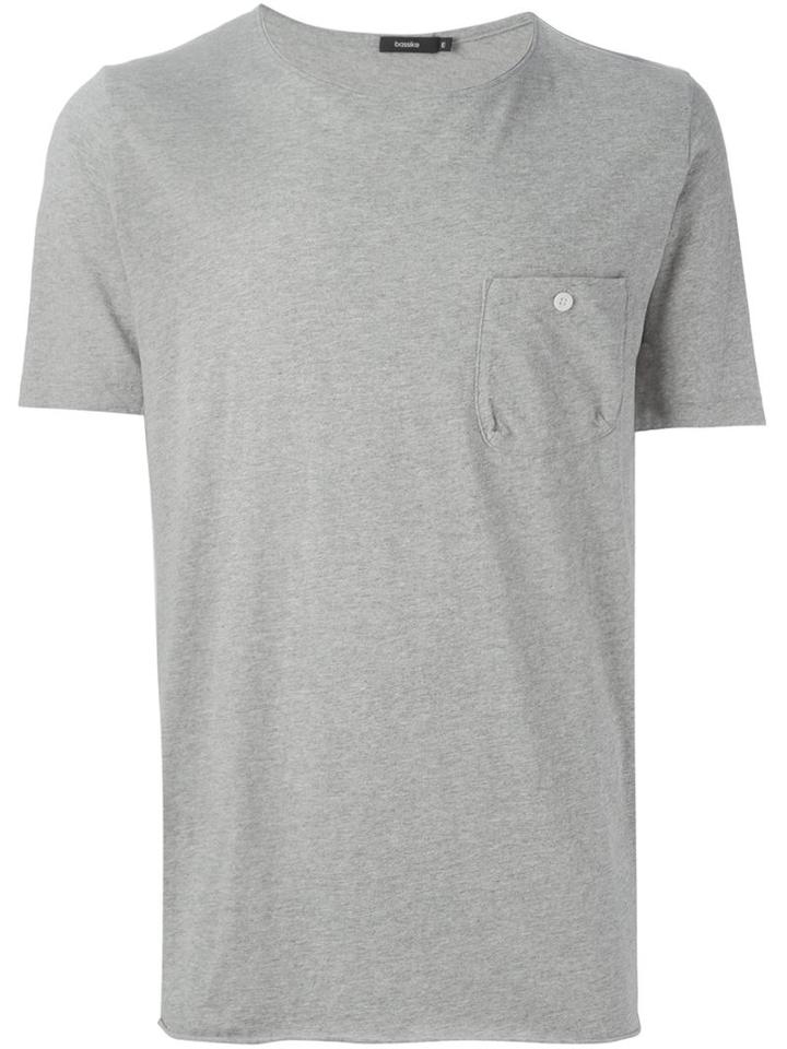 Bassike Patch Pocket T-shirt, Men's, Size: Small, Grey, Organic Cotton