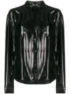 Saint Laurent Metallic Lamé Shirt - Black