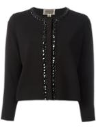 Giambattista Valli Embellished Trim Jacket, Women's, Size: 48, Black, Polyester/viscose