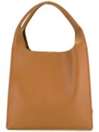 Maison Margiela Structured Tote Bag, Women's, Brown, Calf Leather/polyester
