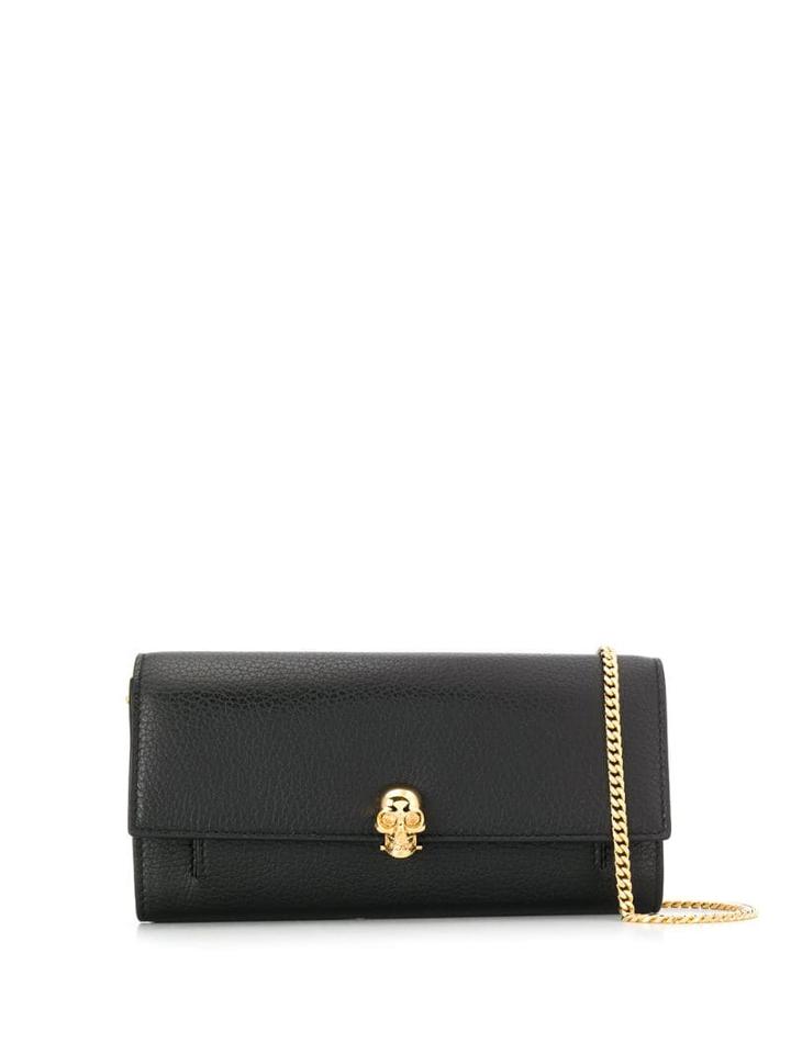 Alexander Mcqueen Skull Plaque Cross Body Bag - Black