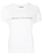 Paco Rabanne Logo Print T-shirt, Women's, Size: Large, White, Cotton