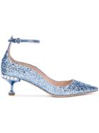 Miu Miu Glittered Pointed Pumps - Blue