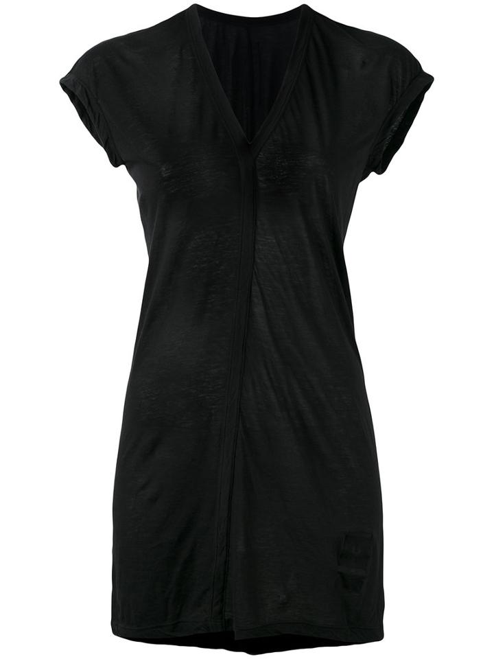 Rick Owens Drkshdw - Sheer T-shirt - Women - Cotton - M, Black, Cotton