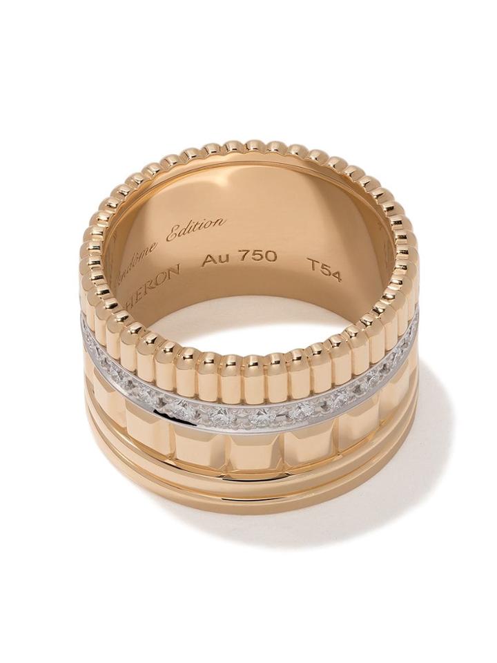 Boucheron 18kt Yellow Gold And Diamond Quatre Radiant Edition Ring -