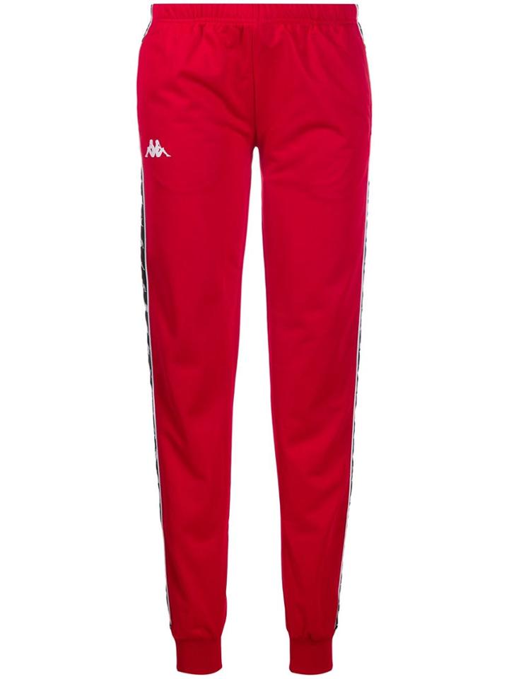 Kappa Omini Tape Track Pants - Red