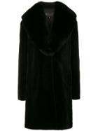 Cara Mila Jamelle Mink And Fox Coat - Black