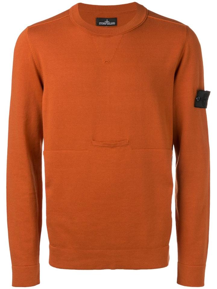 Stone Island Shadow Project Classic Knit Sweater - Orange