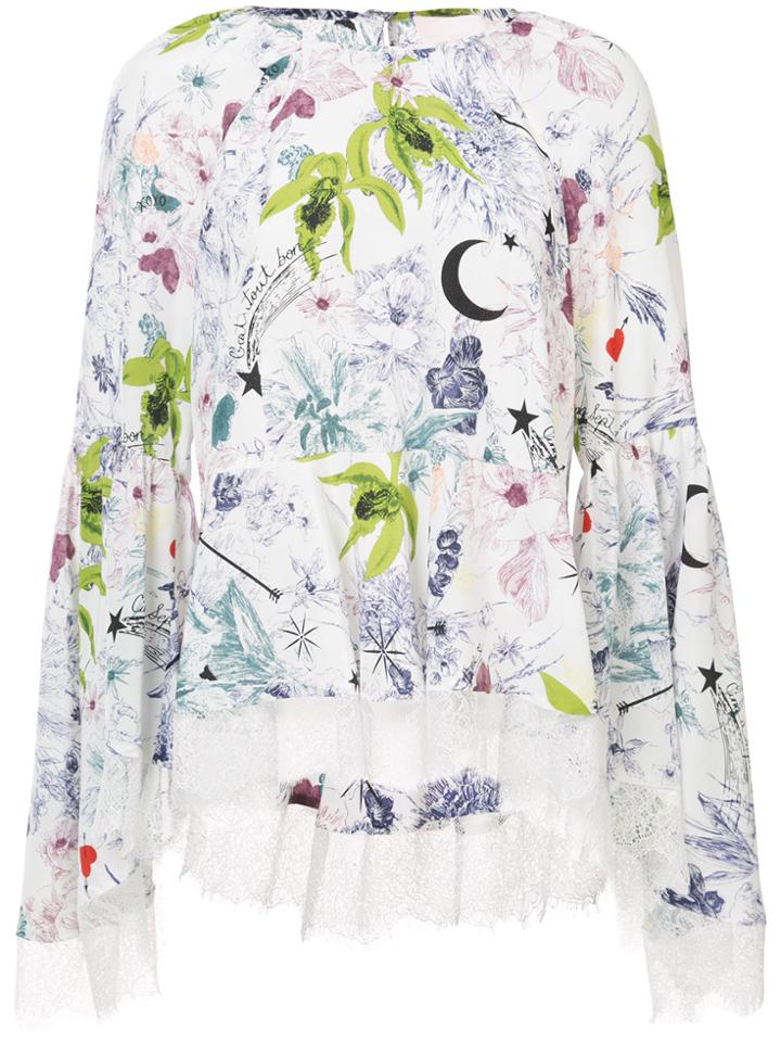Cinq A Sept Floral Printed Blouse - White