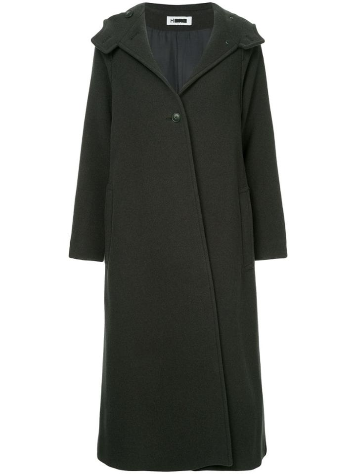H Beauty & Youth Oversized Hooded Coat - Blue