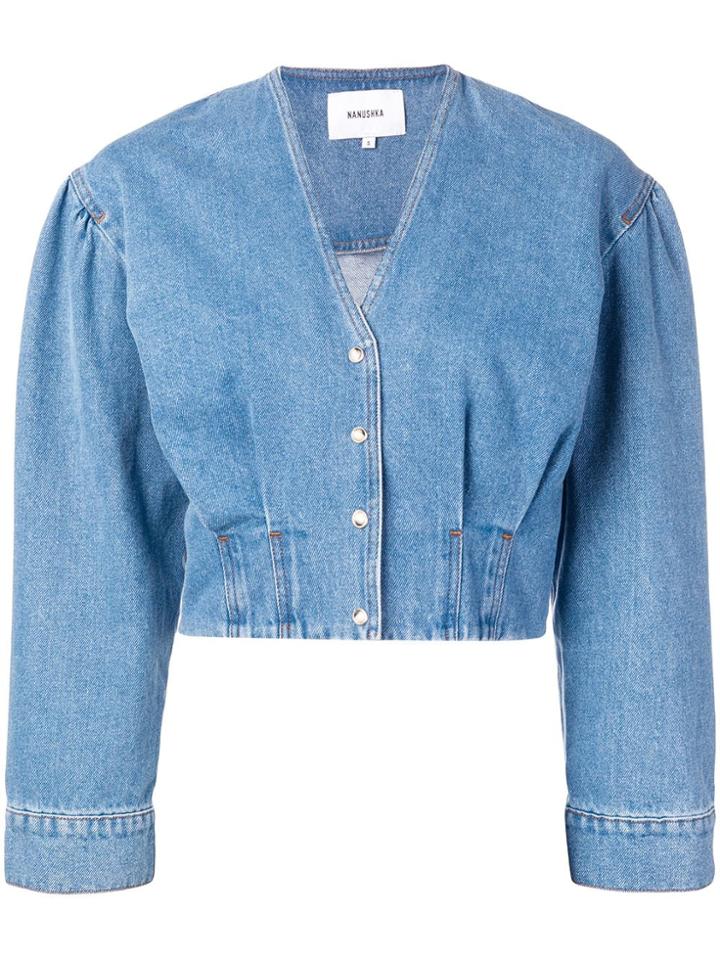Nanushka Eliana Denim Jacket - Blue