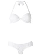 Amir Slama Balconette Bikini Set, Women's, Size: P, White, Elastodiene