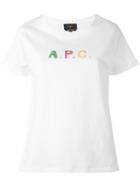 A.p.c. - Logo Print T-shirt - Women - Cotton - Xs, Women's, White, Cotton