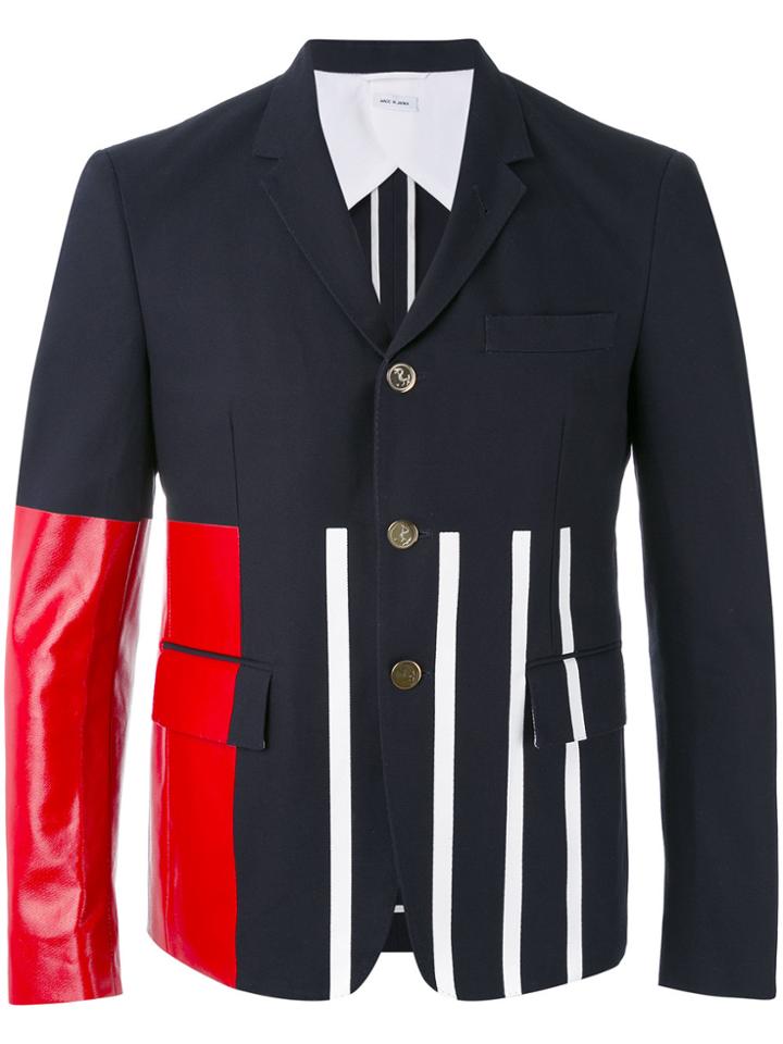 Thom Browne Block Panel Cropped Blazer - Blue