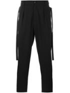 Damir Doma Straps Detail Loose-fit Trousers, Men's, Size: Medium, Black, Cotton/virgin Wool