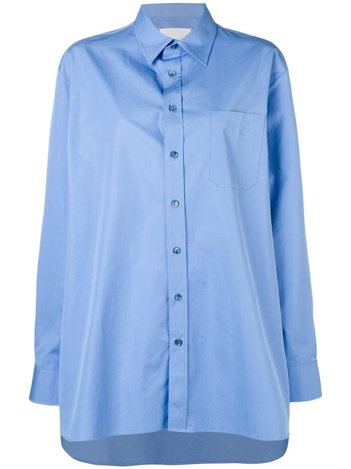 Maison Margiela Oversized Cotton Shirt - Blue