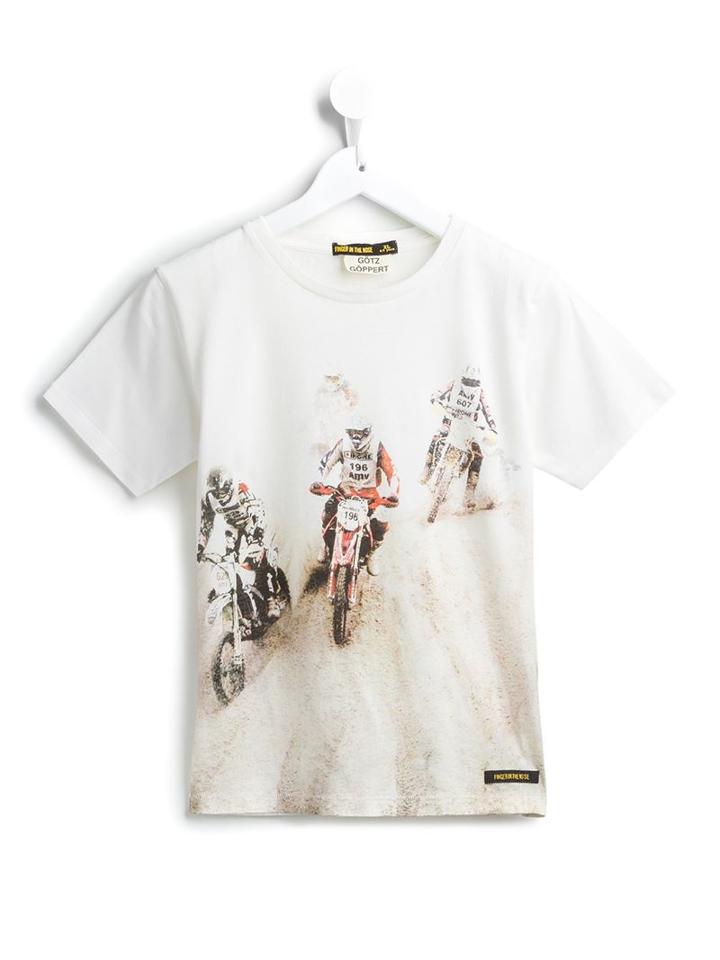 Finger In The Nose Motor Bike Print T-shirt