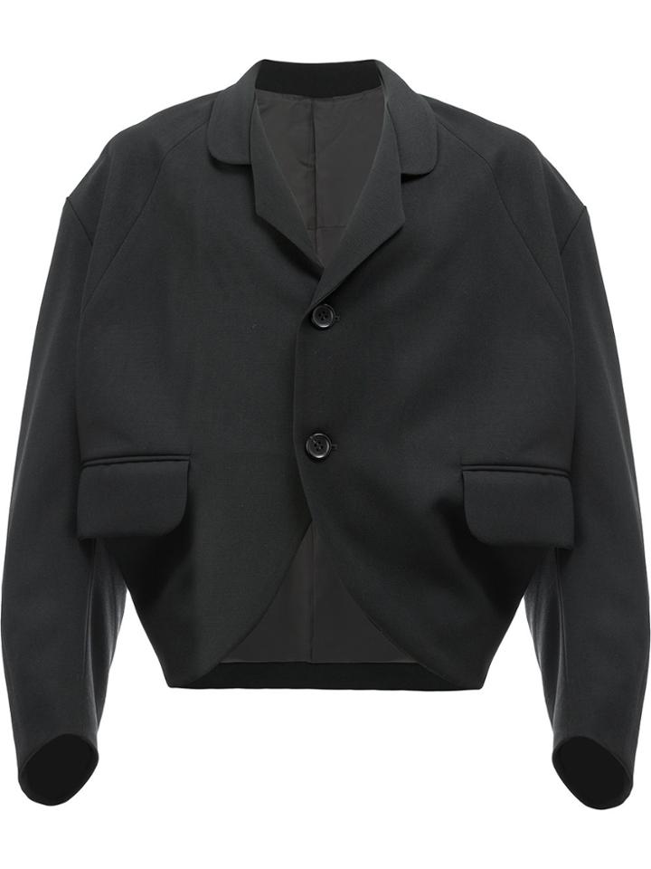Christopher Nemeth Balloon Sleeve Cropped Blazer - Black
