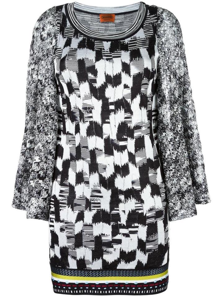 Missoni Round Neck Knitted Dress, Women's, Size: 38, Black, Polyester/rayon