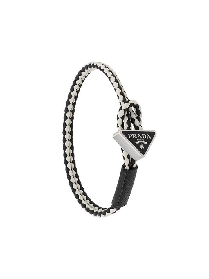 Prada Logo Link Bracelet - Black