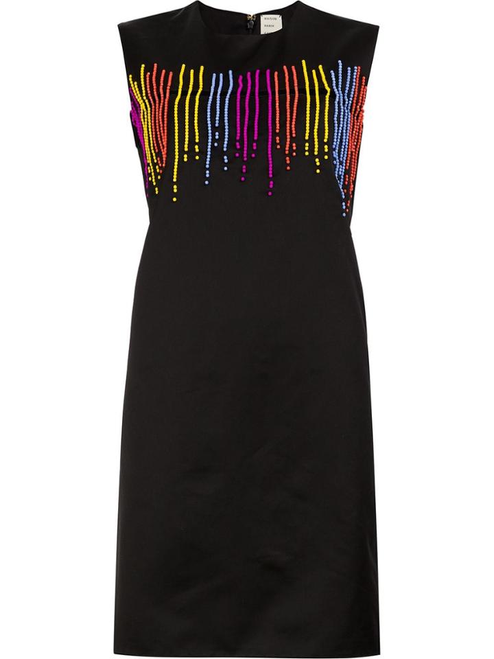 Maison Rabih Kayrouz Beaded Shift Dress - Black