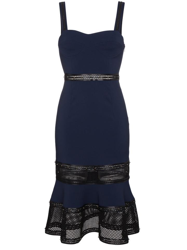 Jonathan Simkhai Strappy Dress With Studded Leather Trim - Blue