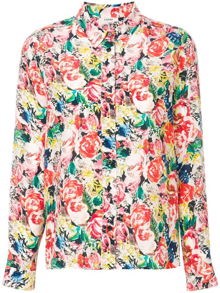 Ganni Floral Print Shirt - Multicolour