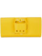 Perrin Paris Glove Clutch, Women's, Yellow/orange, Leather