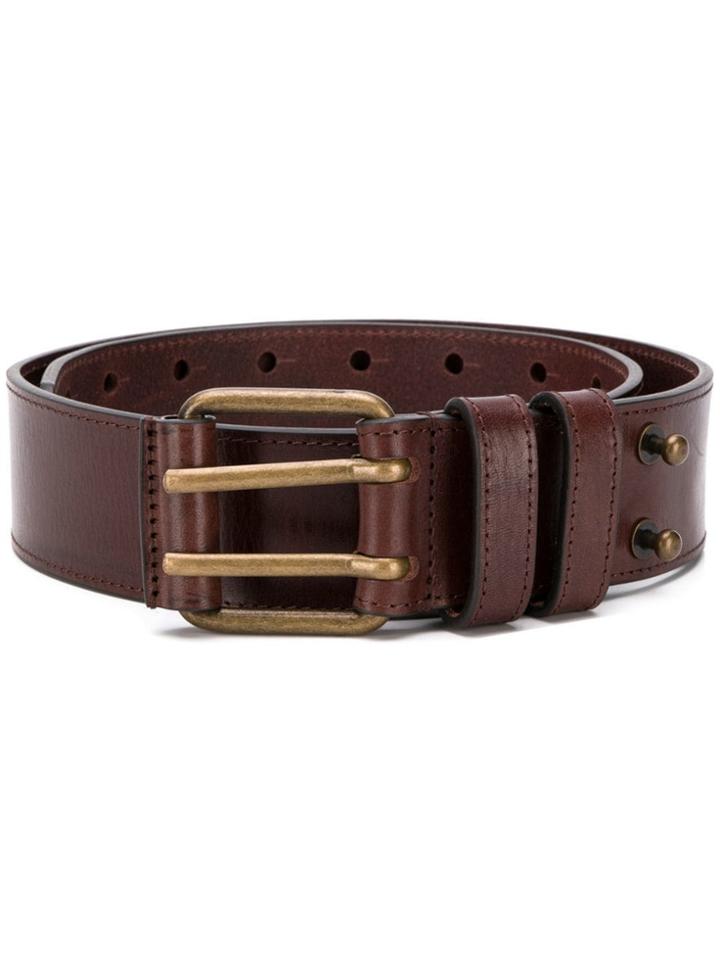 Alberta Ferretti Classic Double Loop Belt - Brown