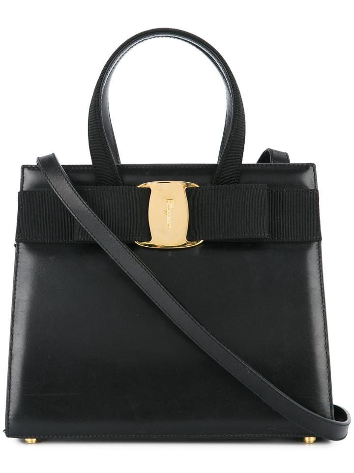 Salvatore Ferragamo Vintage Vara Bow 2way Bag - Black