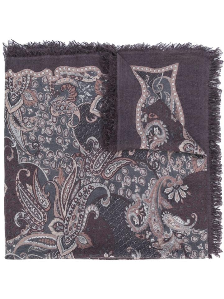 Hemisphere Paisley Scarf - Pink & Purple