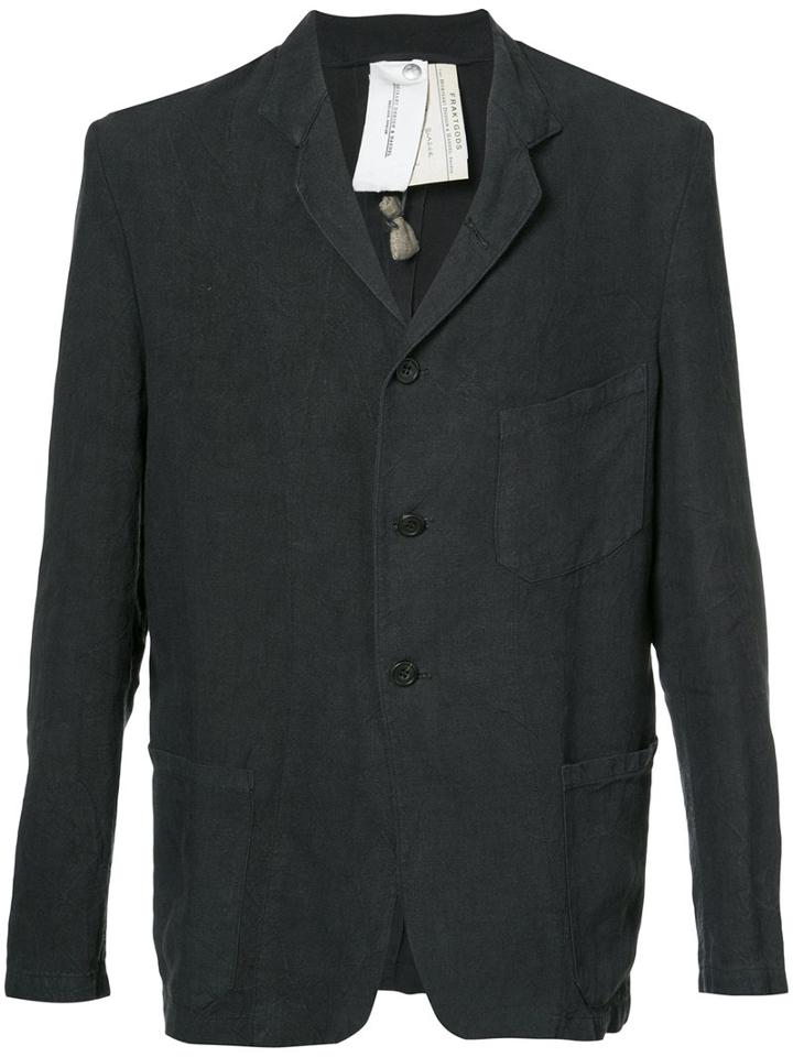 Horisaki Design & Handel - Raw Flax Blazer - Unisex - Linen/flax - 2, Black, Linen/flax