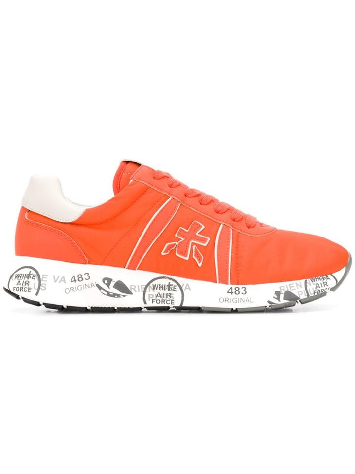 White Premiata Matthew Sneakers - Orange