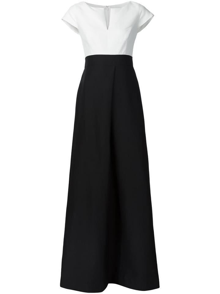 Halston Heritage Neck Slit Dress