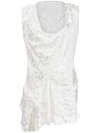 Cushnie Et Ochs Draped Sleeveless Blouse, Women's, Size: 4, White, Silk/rayon