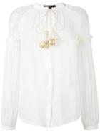 Wandering - Sheer Blouse - Women - Silk/polyester - 40, White, Silk/polyester