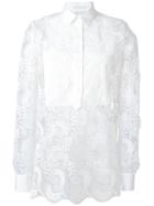 Ermanno Scervino - Sheer Paisley Layered Shirt - Women - Cotton/polyester - 40, White, Cotton/polyester