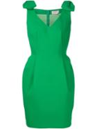 Lanvin Bow Detail To The Shoulder Dress, Women's, Size: 38, Green, Silk/spandex/elastane/cotton/polyamide