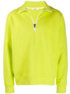 Zilver Front Zip Sweatshirt In Organic Cotton - Green