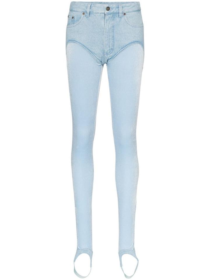 Y/project High Rise Stirrup Jeans - Blue