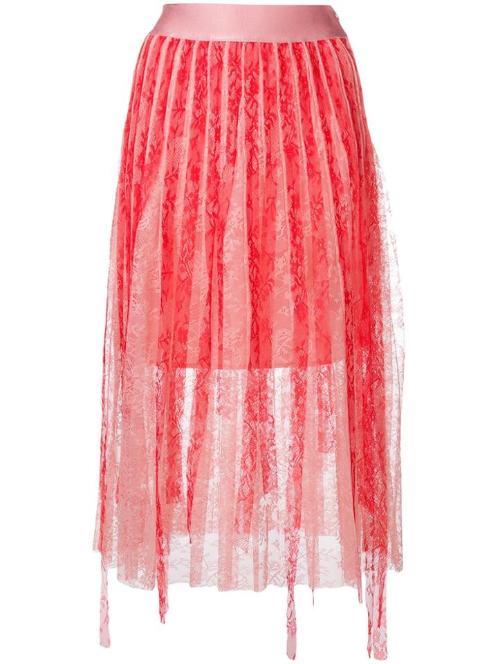 Pinko Lace Pleated Skirt