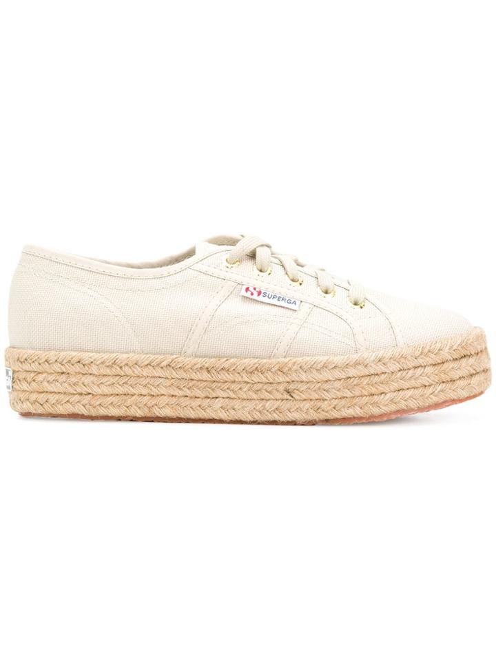 Superga Low Top Platform Sneakers - Neutrals