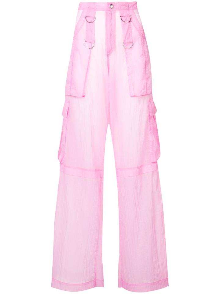 Misbhv - Cargo Pocket Trousers - Women - Polyamide - M, Pink/purple, Polyamide