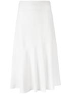 Jil Sander - Flared Midi Skirt - Women - Silk/acetate/viscose - 36, White, Silk/acetate/viscose