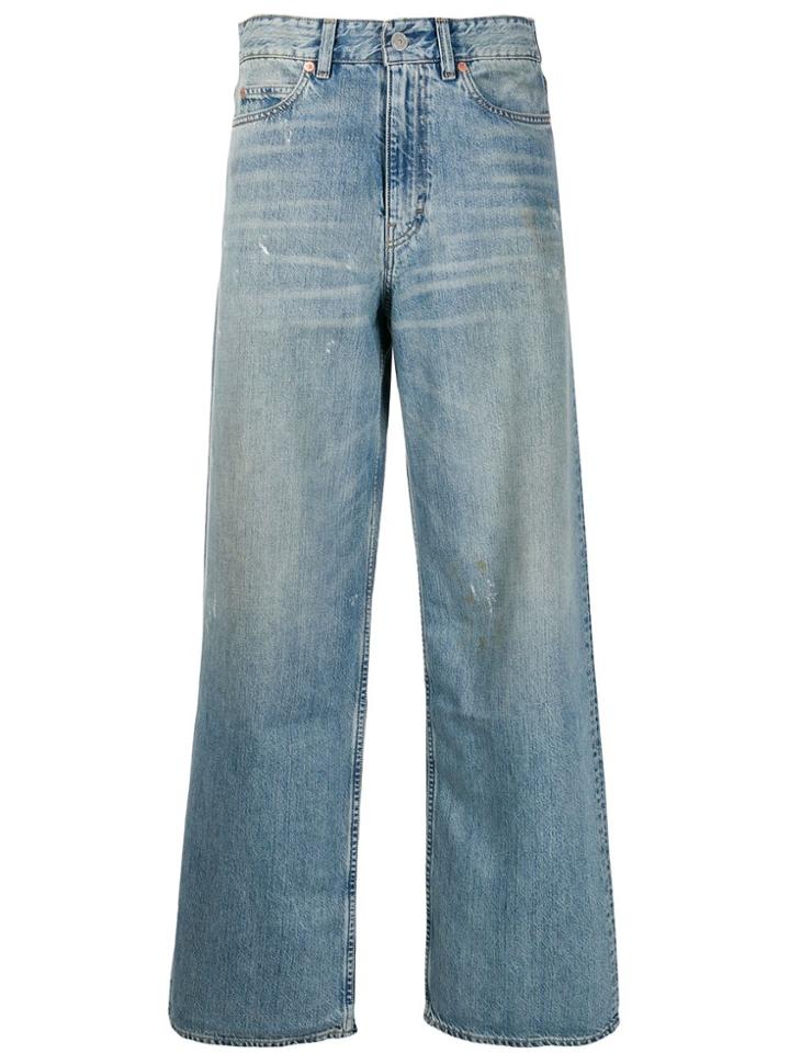 Our Legacy Re-painting Wide-leg Jeans - Blue