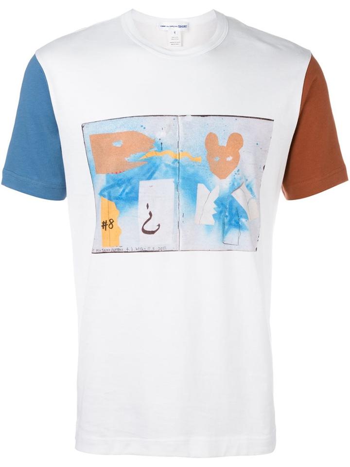 Comme Des Garçons Shirt Printed T-shirt, Men's, Size: Xs, White, Cotton