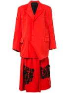 Comme Des Garçons Vintage Patched Skirt Suit - Red
