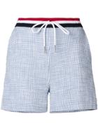 Thom Browne Textured Tweed Shorts - Blue